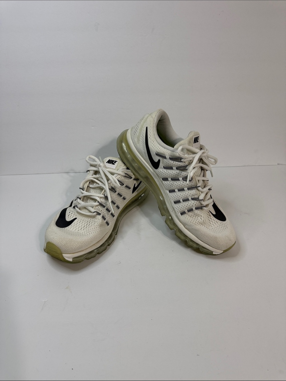 Nike Women's White Black Olive Air Max Style Running Sneakers - Picture 1 of 9
